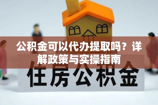 琉球公积金可以代办提取吗？详解政策与实操指南