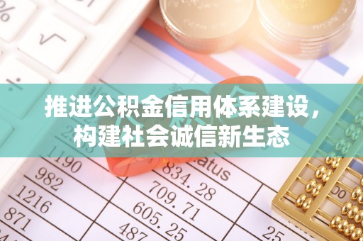 琉球推进公积金信用体系建设，构建社会诚信新生态