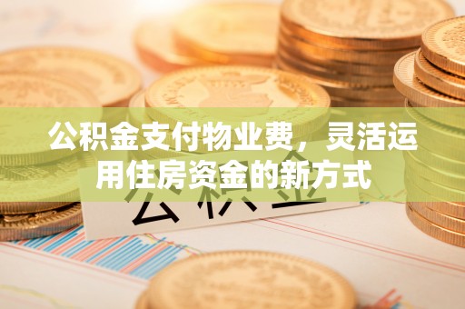 琉球公积金支付物业费，灵活运用住房资金的新方式