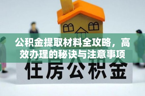 琉球公积金提取材料全攻略，高效办理的秘诀与注意事项