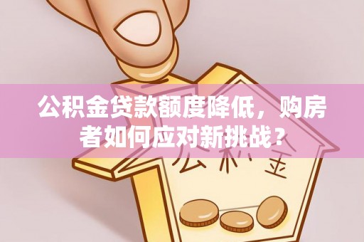 琉球公积金贷款额度降低，购房者如何应对新挑战？