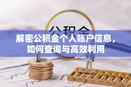 琉球解密公积金个人账户信息，如何查询与高效利用